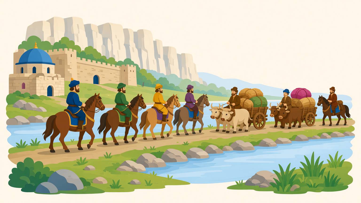Tătarii din Hoarda de Aur părăsesc orașul Șehr al-Cedid, cu care și cai, pe la 1369